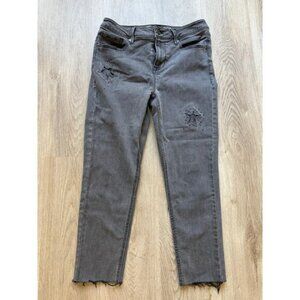 Seven7 Jeans, star embellishment, raw hem, women's size 10, Skinny